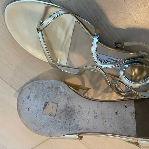 Jimmy Choo golden sandals - Picture 4 of 5